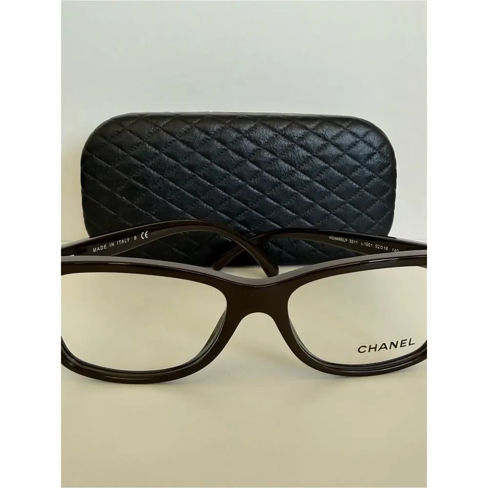 NEW!!! Chanel women dark brown eyeglasses Authentic